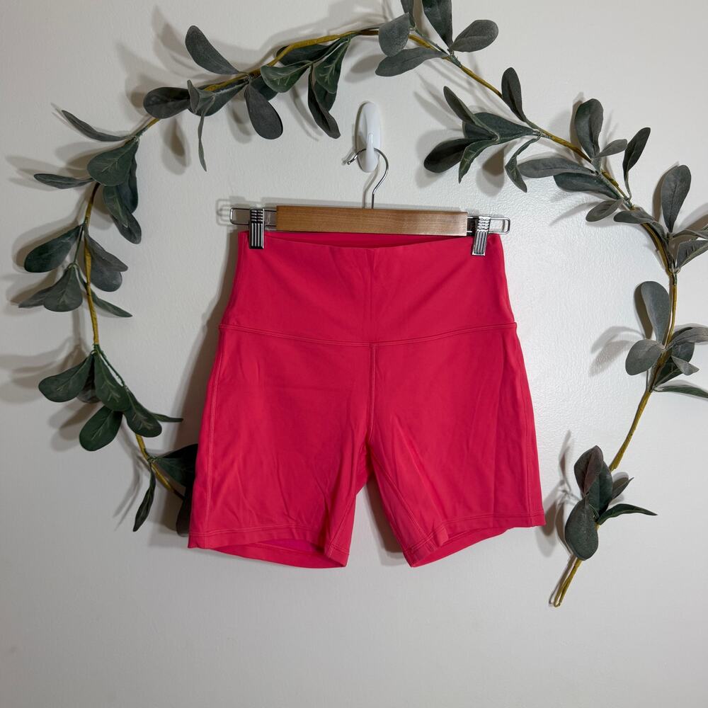 Lululemon Pink Bike Shorts 6"